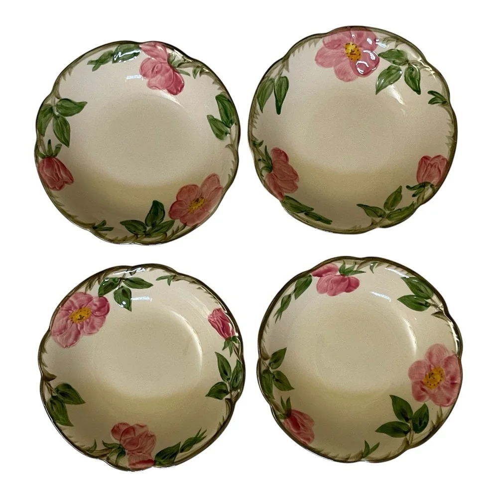 Franciscan Desert Rose Stoneware 20 Piece Set- Fruit, Bread, Salad, Dinner, Soup